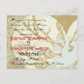Bewaar de datum  Bird Blue Red Rich Gold Aankondigingskaart (Achterkant)