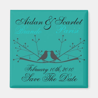 BEWAAR DE DATUM BLAUWE TROUWMAGNEET - GEPERSONALIS MAGNEET