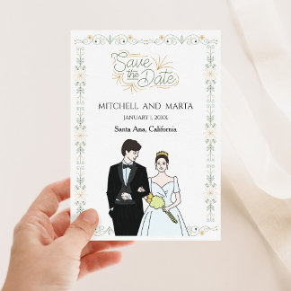 Bewaar de datum bloem kaart