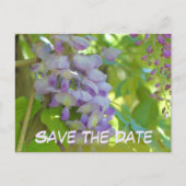 Bewaar de datum bloem Wisteria  Aankondigingskaart (Voorkant)