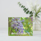 Bewaar de datum bloem Wisteria  Aankondigingskaart (Staand voorkant)