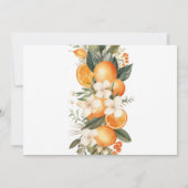 Bewaar de datum Bloembloemen Fruit Sinaasappels Fo Save The Date (Achterkant)