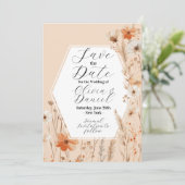 Bewaar de datum Bloemen Boheemse Bloemen Save The Date (Staand voorkant)