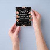 Bewaar de datum, Bloemen, Flyer (Hand)