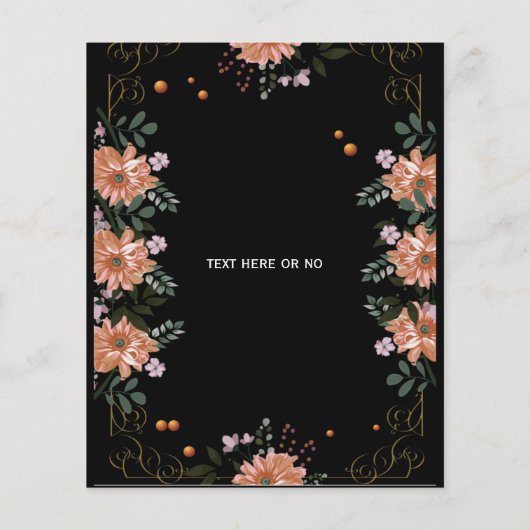 Bewaar de datum, Bloemen, Flyer (Achterkant)