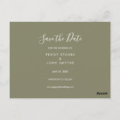 Bewaar de datum bloemhartenguirlande Foto ansichtk Briefkaart (Achterkant)