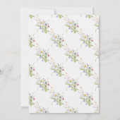 Bewaar de datum bloemige wilde bloem bruiloft made save the date (Achterkant)