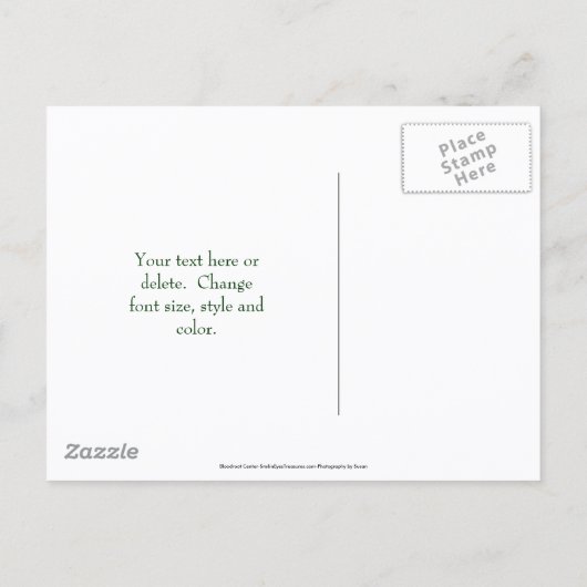 Bewaar de datum Bloodroot Bloem Aankondigingskaart (Achterkant)