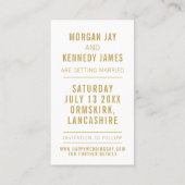 Bewaar de datum Blush Pink Gold Confetti 100 Kaart Visitekaartje (Achterkant)