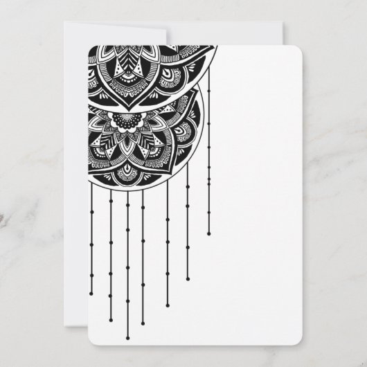 Bewaar de datum Boheemse Mandala Droomvanger Save The Date (Achterkant)