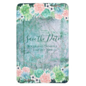 Bewaar de datum! Boho vetplanten geometrisch frame Magneet (Verticaal)