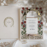 Bewaar de datum Bougainvillea Bourgondië Gouden Br Folie Uitnodiging<br><div class="desc">Art Nouveau Bloemen Bourgogne & Gouden Bruiloft Bewaar de Datum Uitnodigingen door Alphonse Mucha in een romantisch en grillig ontwerp met behulp van Real Gold Foil. Victoriaans bloeiwijzen vullen klassieke art deco lettertypen aan. Voer uw aangepaste gegevens in en u bent klaar. Als u het ontwerp verder wilt wijzigen, klikt...</div>