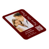 Bewaar de datum Bourgondische rode stijlvolle mode Magneet (Rechterzijde)