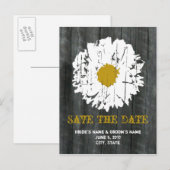 Bewaar de datum Briefkaart - Barnwood Daisy (Voorkant / Achterkant)