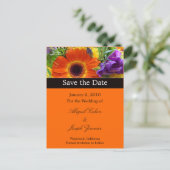 Bewaar de datum briefkaarten, zomerboeket aankondigingskaart (Staand voorkant)