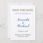 Bewaar de datum Bruiloft Champagne Shimmer Klassie Save The Date (Voorkant)