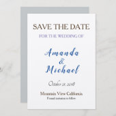 Bewaar de datum Bruiloft Champagne Shimmer Klassie Save The Date (Voorkant / Achterkant)