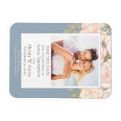 Bewaar de datum bruiloft elegant modern stoffig bl magneet (Horizontaal)