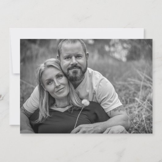 Bewaar de datum, bruiloft, foto op achterkant, bla save the date (Achterkant)