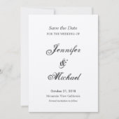 Bewaar de datum Bruiloft Handschrift Uniek Klassie Save The Date (Voorkant)