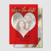 Bewaar de datum (bruiloft hart) vellum uitnodigingen (Offset (Koppel))