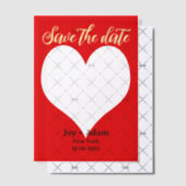 Bewaar de datum (bruiloft hart) vellum uitnodigingen (Offset (Uitnodiging))