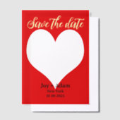 Bewaar de datum (bruiloft hart) vellum uitnodigingen (Offset)