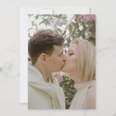 Bewaar de datum bruiloft roze bloesem save the date (Achterkant)