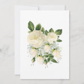 Bewaar de datum bruiloft witte bloemen kaart (Achterkant)