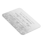 Bewaar de datum Bruiloft Zilveren Bokeh Sparkle Li Magneet (Rechterzijde)