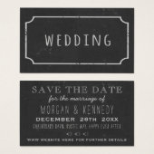 Bewaar de datum Budget Chalkboard Trouwkaarten Visitekaartjes (Voorkant /achterkant)