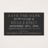 Bewaar de datum Budget Chalkboard Trouwkaarten Visitekaartjes (Achterkant)