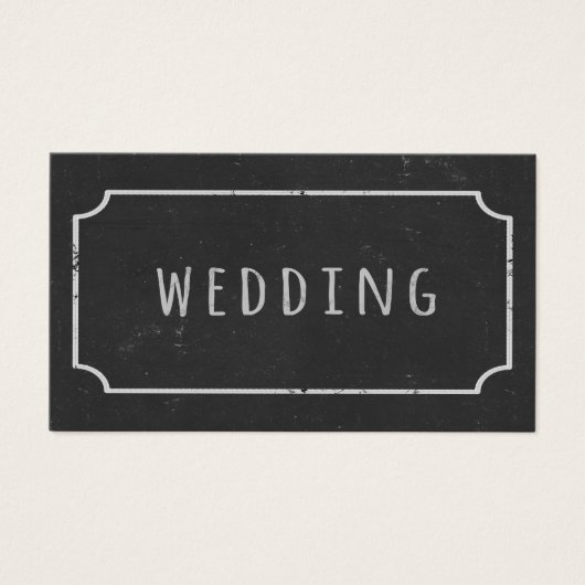 Bewaar de datum Budget Chalkboard Trouwkaarten Visitekaartjes (Voorkant)
