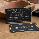 Bewaar de datum Budget Chalkboard Trouwkaarten Visitekaartjes<br><div class="desc">Als je naar je trouwbudget kijkt, is het gebruiken van visitekaartjes voor je Save The Dates een voordelige manier om je gasten te laten weten wanneer het is. Veel lettertypestijlen voor u om uw gegevens bij te werken zodat u er een krijtachtige indruk van krijgt. Gefeliciteerd met de Happy Couple...</div>
