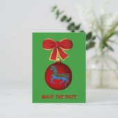 Bewaar de datum Carousel Horse Holiday Briefkaart (Staand voorkant)