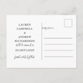 Bewaar de datum citroenen & lavendel bruiloft briefkaart (Achterkant)