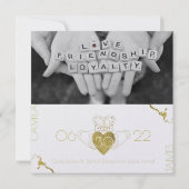 Bewaar de datum Claddagh Gold Save The Date (Achterkant)