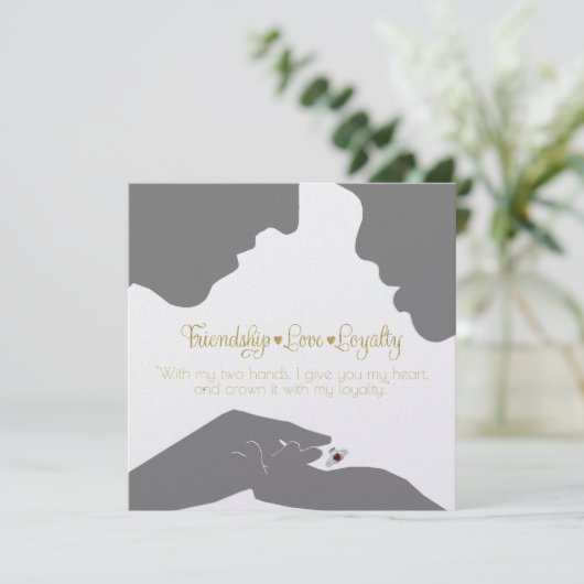 Bewaar de datum Claddagh Gold Save The Date (Staand voorkant)