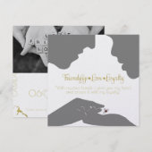 Bewaar de datum Claddagh Goud Save The Date (Voorkant / Achterkant)
