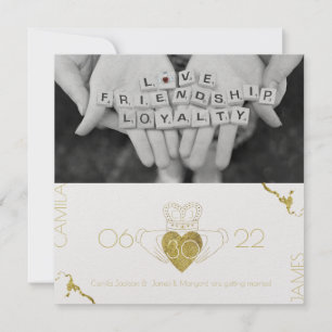 Bewaar de datum Claddagh Goud Save The Date