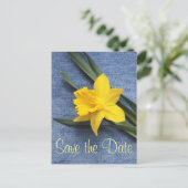 Bewaar de datum Daffodil & Denim Briefkaart (Staand voorkant)