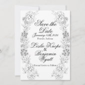 Bewaar de datum Dahlia Krans Save The Date (Voorkant)