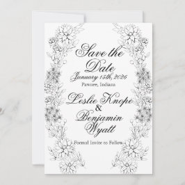 Bewaar de datum Dahlia Krans Save The Date