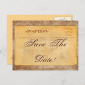 Bewaar de datum! Damask Invitation Briefkaarten (Voorkant / Achterkant)