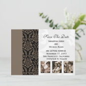Bewaar de datum -Damask Save The Date (Staand voorkant)