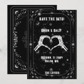 Bewaar de datum De Liefenden Tarotkaart Save The Date (Voorkant / Achterkant)