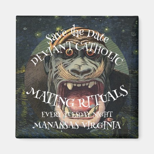 BEWAAR DE DATUM DEVIANTE KATHOLIEKE PAAR-RITUELEN MAGNEET (Voorkant)