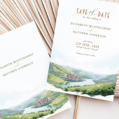 Bewaar de datum Douro Valley Portugal Bestemming Kaart