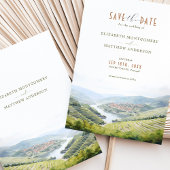 Bewaar de datum Douro Valley Portugal Bestemming Kaart