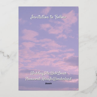 Bewaar de datum: Dream Clouds Lover Thema Folie Uitnodiging